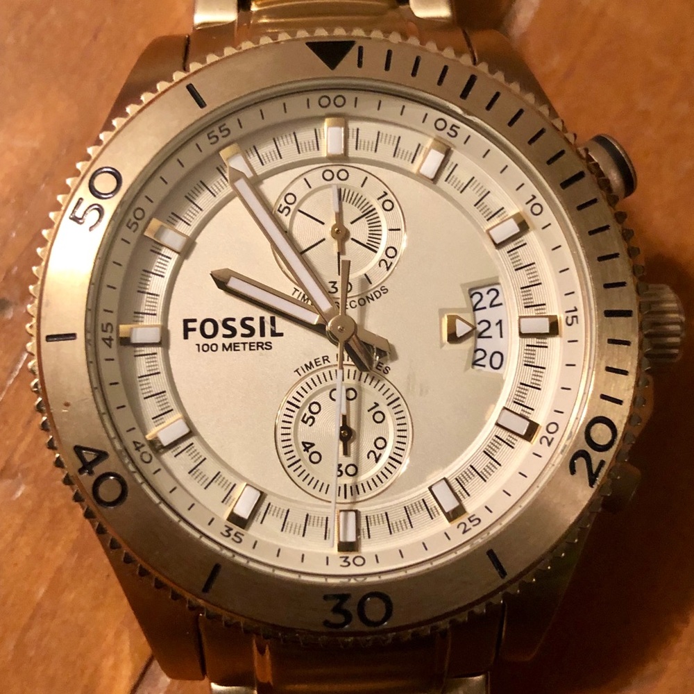 Men’s Gold Fossil Watch